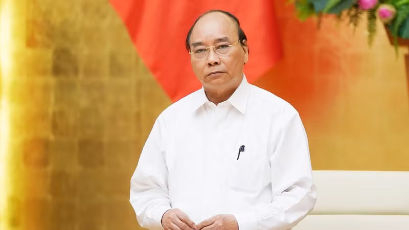 Thủ tướng Nguyễn Xuân Phúc phát biểu tại phiên họp.