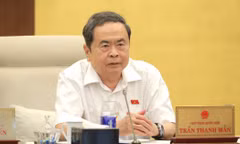 Chủ tịch Quốc hội Trần Thanh Mẫn phát biểu ý kiến tại phiên họp. (Ảnh: DUY LINH)