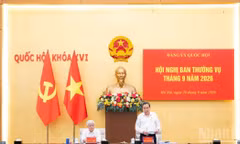 Bí thư Đảng ủy Quốc hội, Chủ tịch Quốc hội Trần Thanh Mẫn phát biểu tại hội nghị. (Ảnh: DUY LINH) 