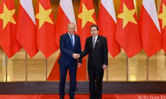 Chủ tịch Quốc hội Trần Thanh Mẫn hội kiến Thủ tướng Ba Lan Donald Tusk