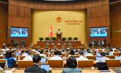Phiên họp toàn thể tại hội trường Diên Hồng, kỳ họp thứ hai của Quốc hội. (Ảnh: THỦY NGUYÊN) 