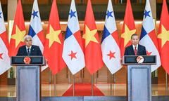 Tổng Bí thư, Chủ tịch nước Tô Lâm và Tổng thống Panama gặp gỡ báo chí sau hội đàm - Ảnh: chinhphu.vn/Nhật Bắc