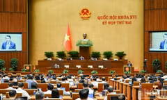 Thứ bảy, ngày 17/10/2026, Kỳ họp thứ 2, Quốc hội khóa XVI chính thức khai mạc tại Nhà Quốc hội, Thủ đô Hà Nội và bước vào ngày làm việc đầu tiên dưới sự chủ trì của Chủ tịch Quốc hội Trần Thanh Mẫn. (Ảnh: DUY LINH)