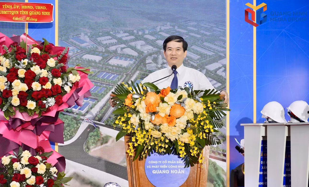 Đồng chí Vũ Quyết Tiến, Phó Bí thư Tỉnh ủy, Chủ tịch Uỷ ban MTTQ tỉnh, phát biểu chỉ đạo tại buổi lễ.