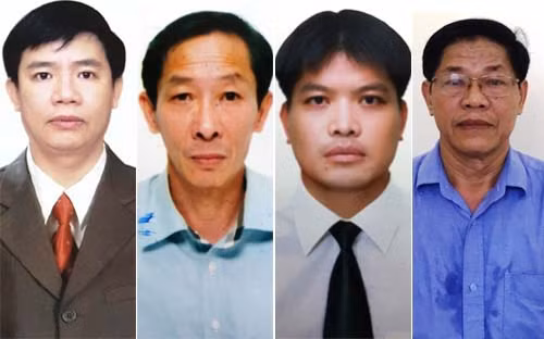Các bị can Lê Đình Mậu, Vũ Hồng Chương, Trần Văn Nguyên, Nguyễn Ngọc Quý.