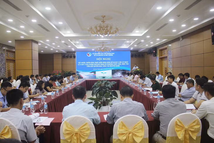 Sở Tài nguyên - Môi trường tập huấn nghiệp vụ cho cán bộ, công chức. Ảnh: Thu Trang