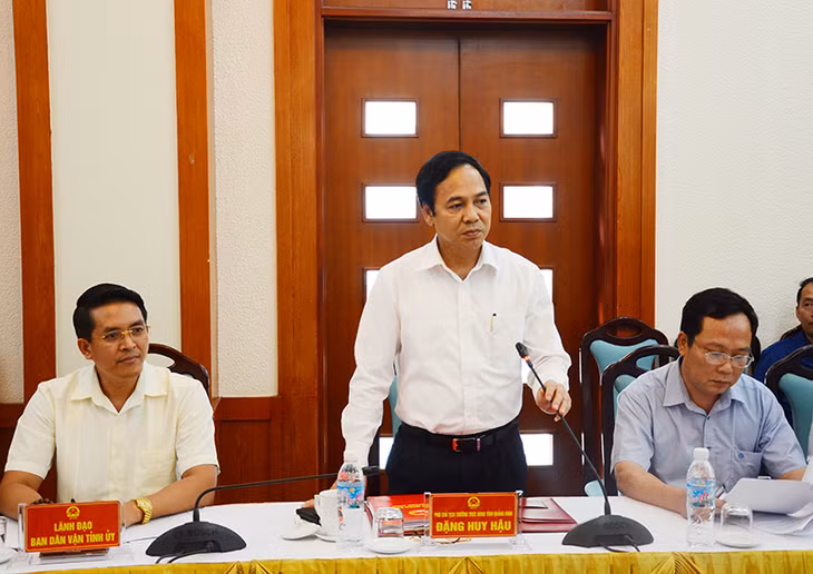 Đồng chí Đặng Huy Hậu, Phó Chủ tịch Thường trực UBND tỉnh chia sẻ kinh nghiệm phát triển nông nghiệp của Quảng Ninh