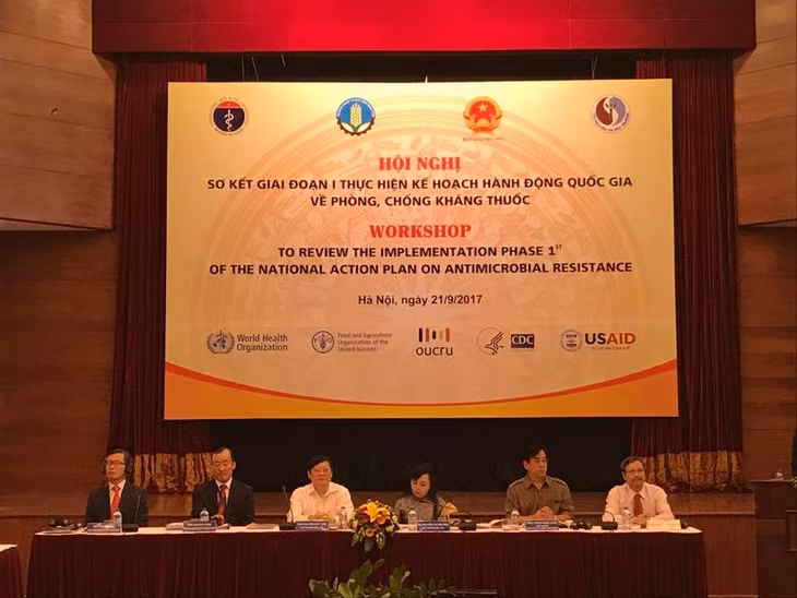 Hội nghị Sơ kết giai đoạn 1 Kế hoạch Hành động quốc gia về phòng chống kháng thuốc. Ảnh: ĐT