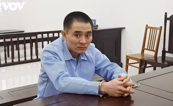 Bị cáo Lê Đăng Long vừa bị tuyên phạt 13 năm tù vì tham gia đường dây giả danh công an lừa đảo qua điện thoại. (Ảnh: Trọng Phú)