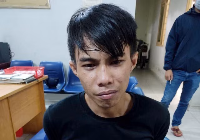 Đối tượng Phan Anh Quốc lúc bị bắt