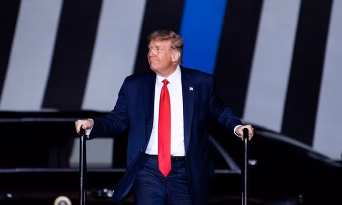 Tổng thống Mỹ Trump tại cuộc vận động tranh cử ở bang Georgia hôm 16/10. Ảnh: AFP.