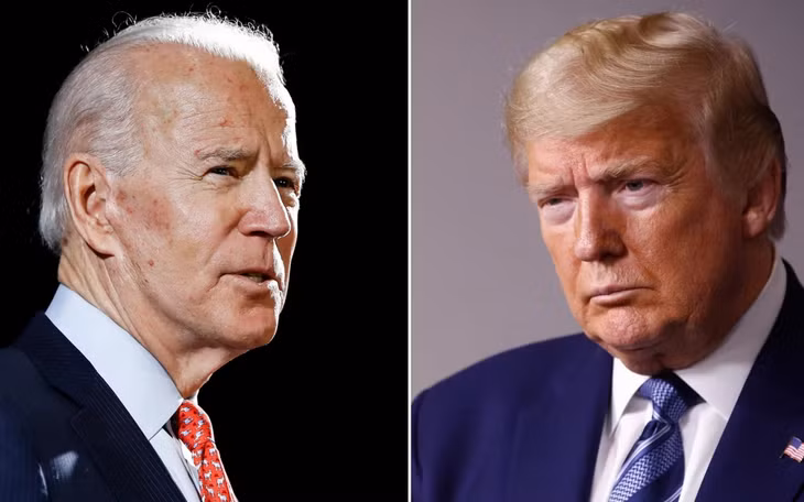 Ông Trump (trái) và ông Biden. Ảnh: USA Today.