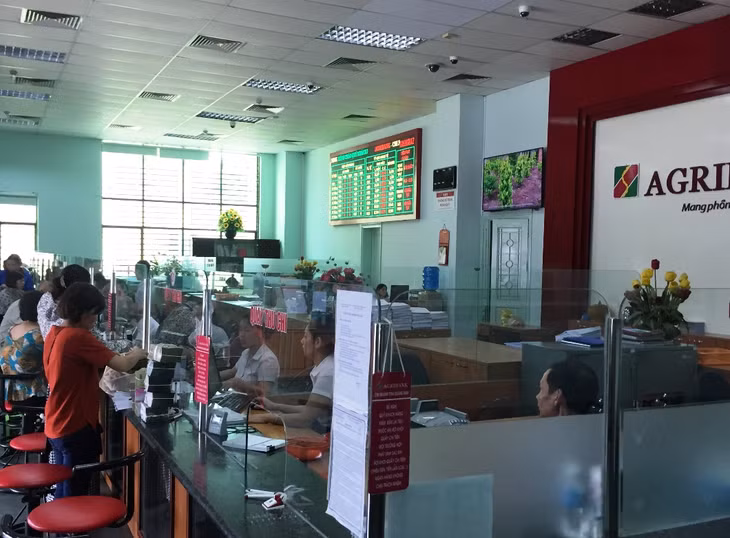 Khách hàng giao dịch tại Ngân hàng NN&PTNT chi nhánh Quảng Ninh.