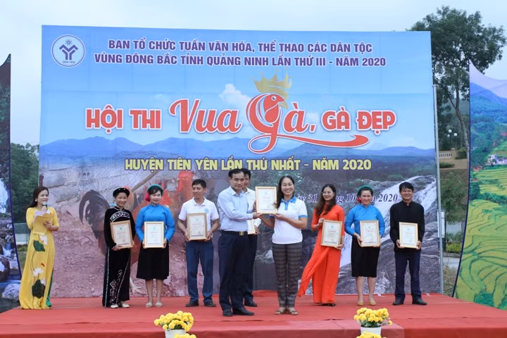 Danh hiệu vua gà được trao cho đội của thôn Đồi Mây xã Hải Lạng.