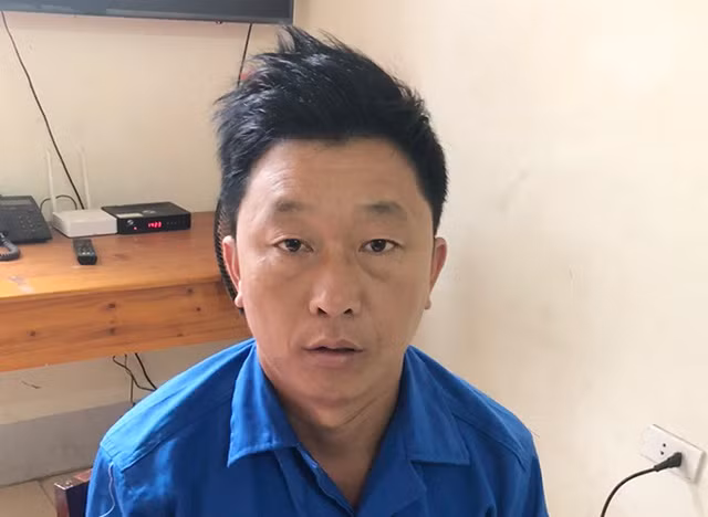 Đối tượng Di tại cơ quan Công an.