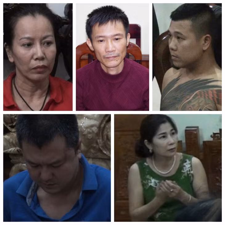 Các đối tượng của đường dây đánh bạc và cho vay lãi.