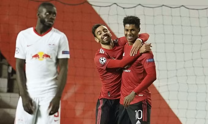 Rashford ghi hat-trick đầu tiên trong sự nghiệp, dù vào sân ở phút 63. Ảnh: AP