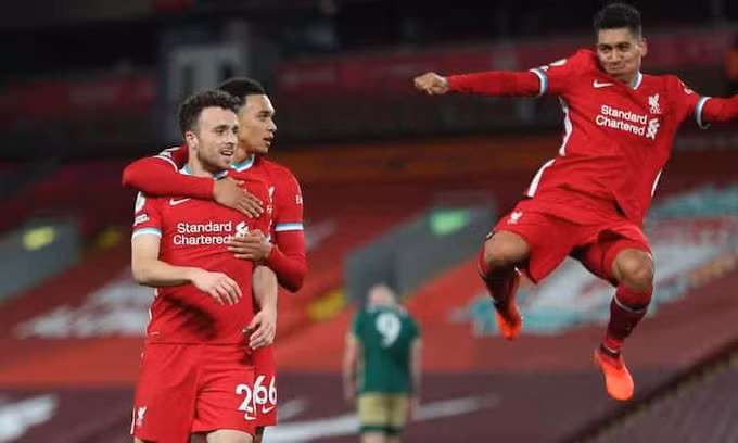 Tân binh Jota đã ghi hai bàn sau hai trận khoác áo Liverpool ở Ngoại hạng Anh. Ảnh: Reuters.