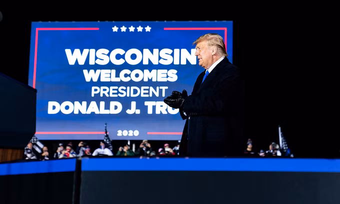 Tổng thống Donald Trump tại sự kiện tranh cử ở Waukesha, bang Wisconsin tuần trước. Ảnh: NYTimes.