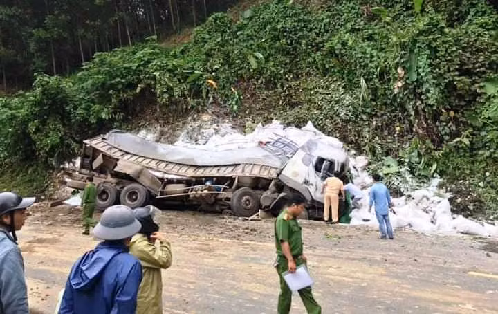 Hiện trường vụ tai nạn.