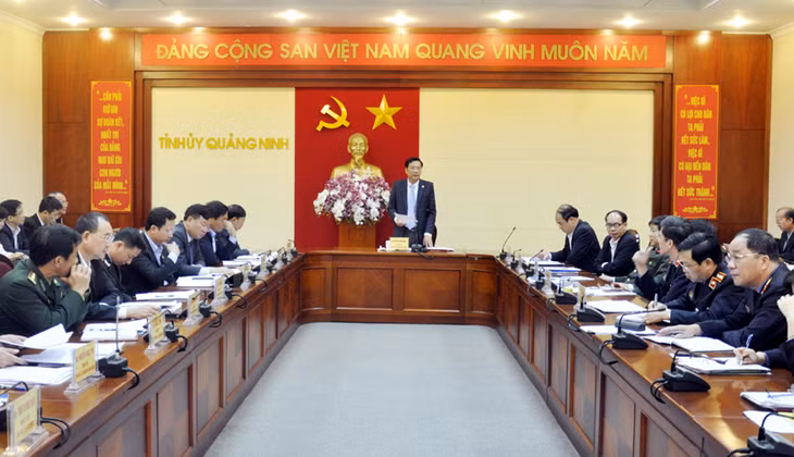 Đồng chí Nguyễn Văn Đọc, Bí thư Tỉnh ủy, Chủ tịch HĐND tỉnh chủ trì buổi làm việc.