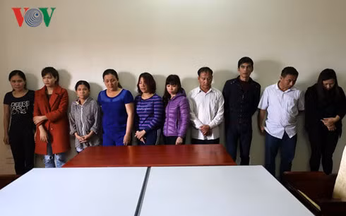 Các đối tượng bị bắt giữ