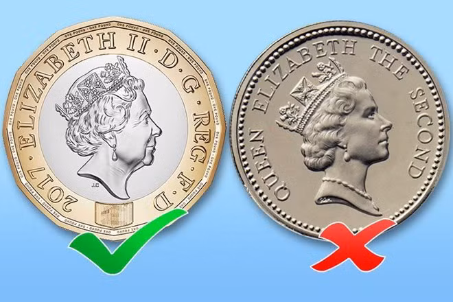 Chân dung nữ hoàng Anh được cập nhật trong đồng xu mới. (Nguồn: thesun.co.uk)