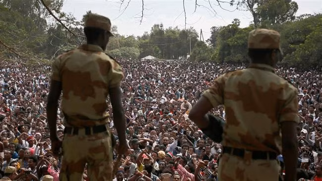 Biểu tình chống chính phủ ở Ethiopia (Ảnh: AP)