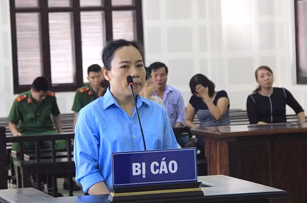 Bị cáo Nguyễn Thị Nga tại tòa.
