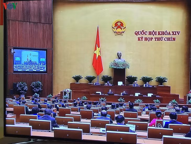 Toàn cảnh phiên khai mạc kỳ họp thứ 9 Quốc hội khóa XIV sáng 20/5.