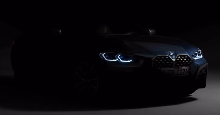 Thiết kế phần đầu BMW series 4 thế hệ thứ hai trong teaser của hãng.
