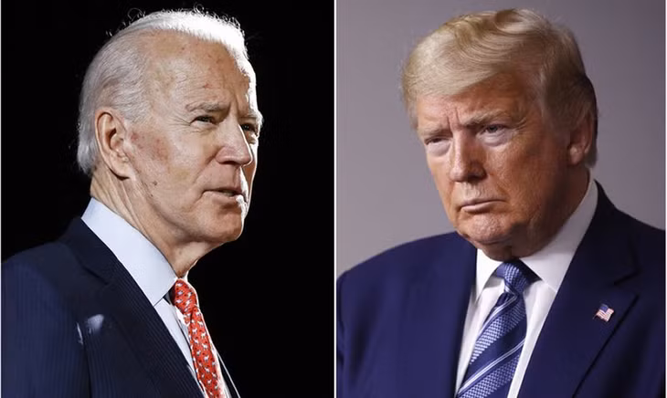 Tổng thống Donald Trump và cựu Phó Tổng thống Joe Biden là hai đối thủ trong cuộc bầu cử Tổng thống Mỹ sắp tới. Ảnh: AP.