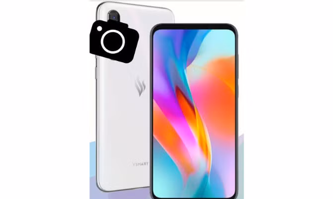 Ảnh dựng được cho là mẫu điện thoại Vsmart Lux mới với camera ẩn dưới màn hình. Ảnh: Vsmar Fans Club