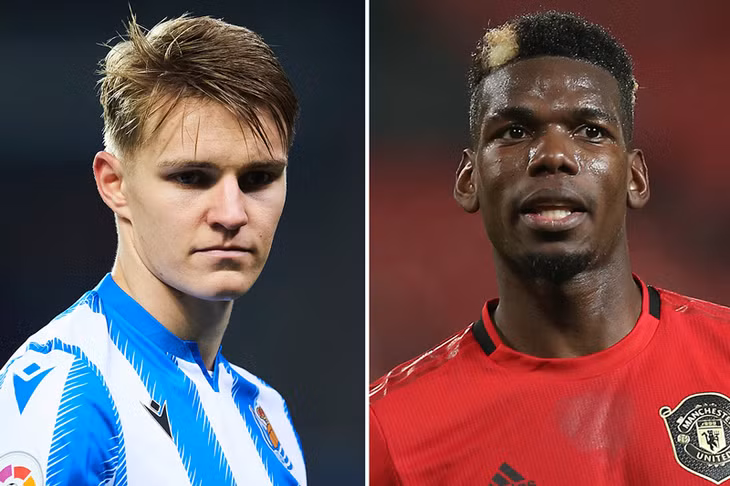 Real Madrid sẵn sàng gán Martin Odegaard cho MU để lấy Pogba