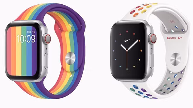 Có hai dây đeo mới đều là loại nhựa silicon có giá bán 49 USD. ẢNH: APPLE