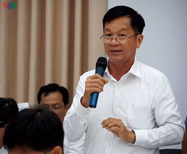 Ông Nguyễn Vĩnh Ninh - Phó Giám đốc Ban Quản lý đầu tư các công trình giao thông phát biểu.