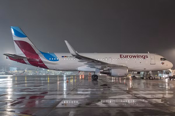 Máy bay A320 của hãng hàng không Eurowings. Ảnh: WorldAirlineNews