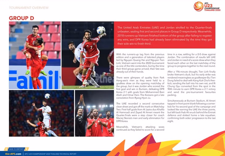 Trang phân tích về bảng D trong báo cáo của AFC.