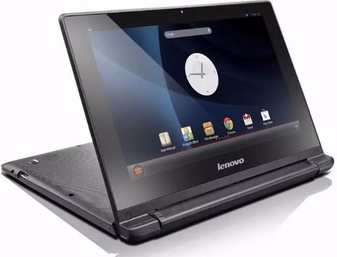 Lenovo A10 có thể lật ngược nhưng không gập phẳng để trở thành máy tính bảng.