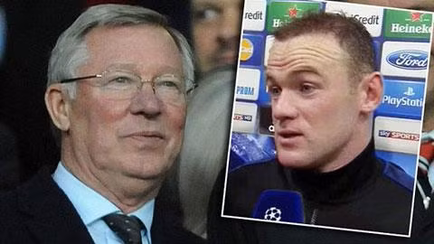 Rooney (ảnh nhỏ) gửi lời cám ơn đến Sir Alex