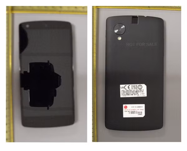 Bộ hình ảnh rò rỉ trước đây của Nexus 5 vẫn là sản phẩm trong giai đoạn thử nghiệm.
