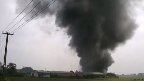 Hình ảnh vụ cháy nhìn từ xa