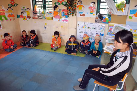 Một giờ học của tại điểm trường thôn Ngàn Phe