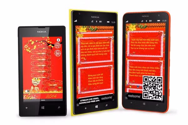 Download ngay ứng dụng Chúc Tết 2014 bằng cách quét mã QR trong hình
