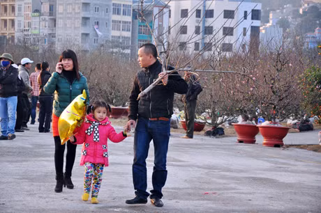 Đến chợ hoa ai cũng mang về cho gia đình chút hương vị của mùa xuân.