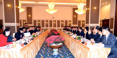 Quang cảnh buổi thăm, chúc tết.