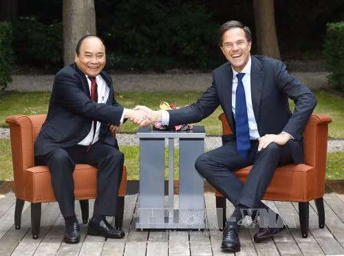 Thủ tướng Nguyễn Xuân Phúc hội đàm với Thủ tướng Vương quốc Hà Lan Mark Rutte. Ảnh: Thống Nhất/TTXVN