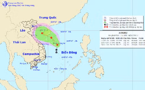 Đường đi của áp thấp nhiệt đới