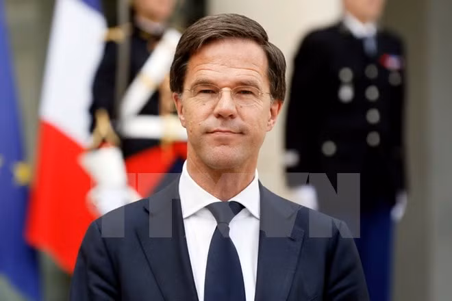 Thủ tướng Hà Lan Mark Rutte tại cuộc họp báo ở Paris nhân chuyến thăm Pháp ngày 16/6. (Nguồn: EPA/TTXVN)