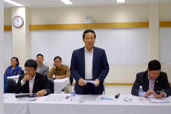 đồng chí Nguyễn Văn Thành, Phó Chủ tịch UBND tỉnh phát biểu kết luận cuộc họp